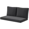 2 Seat Patio Furniture Cushions, Thick Outdoor Loveseat Cushion Set with Removable Cover, 46x26x5 in, Black