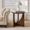 100% Solid Wood Side Table, Natural Wooden End Table,Rustic Center Table,Simple Accent Table for Living Room