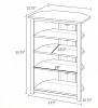 Brown Media Stand 4-Tier Audio Rack AV Corner Shelf with Cable Management for DVD Players Game Console TV Box Xbox WiFi Router