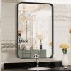 Bathroom Mirror 30"x 22" Wall Mirror with Rectangular Metal Frame, Black