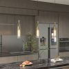 Gold Pendant Light Fixtures, 3 Pack Modern Pendant Lighting with Clear Striped Glass Shade, Hanging Pendant Lights Kitchen Island