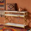 Side table, console table, sofa table, with storage rack