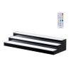 LED Lighted Liquor Bottle Display, 3 Tiers 30 inches, Acrylic Illuminated Home Bar Shelf Display with RF Remote & App Control