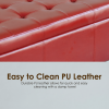 Bright Red 50.5" Faux Leather Rectangular Storage  for Home Decor And Organization