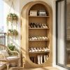 5-Tier Arched Open Shoe Cabinet Storage Organizer 70.9 Inch High Shoe Rack for Home Organization