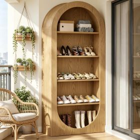 5-Tier Arched Open Shoe Cabinet Storage Organizer 70.9 Inch High Shoe Rack for Home Organization