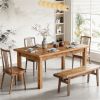 Wooden dining table, kitchen dining table, coffee table, breakfast table, with classic and adaptable (table only)
