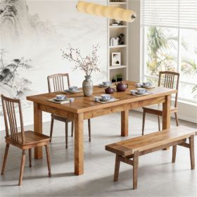 Wooden dining table, kitchen dining table, coffee table, breakfast table, with classic and adaptable (table only)
