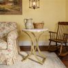 Circular coffee table, sofa, and side table are perfect for living rooms, bedrooms, or reception areas