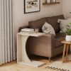 C-Shaped End Table for Couch Small Sofa Side Table Nightstand Modern Living Room Bedroom Storage Table