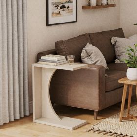 C-Shaped End Table for Couch Small Sofa Side Table Nightstand Modern Living Room Bedroom Storage Table