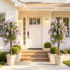 Set of 2 5.5 Ft Faux Wisteria Plant in Nursery Pot with Blooming Flowers Artificial Greenery for Home Decor
