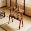 Old SKU:D01027HHK0V   Coffee table with storage rack, two-story sofa side table, ideal for small spaces