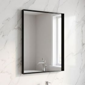 28"x36" Bathroom Wall Mounted Mirror Vanity Rectangular Mirror with Deep Frame, Black