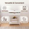 Side End Table, Nightstand, Bedside Table with Drawer and Storage Shelves, Sofa Table for Living Room, Bedroom, Accent Furniture, Easy Assembly, White