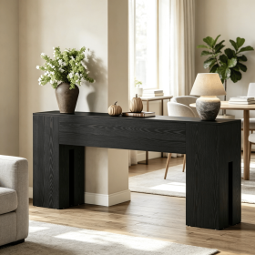 Farmhouse Console Table Entryway Sofa Table behind Couch Living Room Decorative Wood
