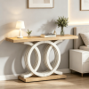 55" Geometric Console Table Modern Minimalist Design for Entryway And Living Room Decorative Storage Furniture