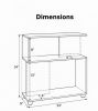 Modern 3-Tier S-Shaped Bookshelf with Adjustable Feet for Living Room Bedroom Hallway Organizer Bookcase