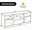Adjustable Shelf Entertainment Center for 65" TVs with Open Compartment Modern Living Room Furniture Wood TV Stand