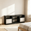 Adjustable Shelf Entertainment Center for 65" TVs with Open Compartment Modern Living Room Furniture Wood TV Stand