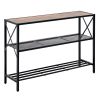 Slimline Console Sofa Stand, 41.7 inches Couch Back Table, Triple Layered Long Foyer Table and Slender Corridor Table