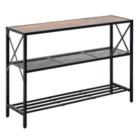 Slimline Console Sofa Stand, 41.7 inches Couch Back Table, Triple Layered Long Foyer Table and Slender Corridor Table