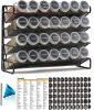 Spice Rack Organizer with 28 Spice Jars, 386 Spice Labels, Chalk Marker and Funnel Set for Cabinet, Countertop, Pantry