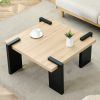 Square Coffee Table with Modern Minimalist Leg Design,Suitable for Offices and Living Rooms Natural(31.5*31.5*16.6inches)
