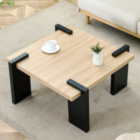 Square Coffee Table with Modern Minimalist Leg Design,Suitable for Offices and Living Rooms Natural(31.5*31.5*16.6inches)