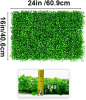 24PCS 24x16 Inch Artificial Hedge Panels - Realistic Greenery Privacy Screen for Outdoor Fence, Garden Wall, Patio Decor & Indoor Backdrop