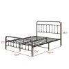 78.74"(L) X 52.4"(W) Metal Platform Bed Frame, Victorian Style Headboard/Footboard/Under Bed Storage/No Box Spring Needed/Full Size Black