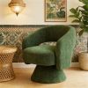Modern living room chair, dining chair, swivel accent chair, green