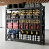 Heavy Duty Metal Adjustable Garage Shelves, 75"H x 79"W Industrial Shelving Unit 6000LBS Capacity Steel Storage Rack for Warehouse, Black
