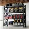 5000LBS Industrial Shelving for Warehouse, Heavy Duty Metal Adjustable Garage Shelves (69"H x 71"W x 23.7"D) 5000LBS Storage Unit, Black