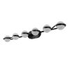 (Same as W1340P143680/LL2001-B-6) 43" Black Minimalist LED Bathroom Vanity Light with Crystal Sand Acrylic Shades
