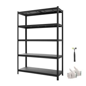 Storage Shelves, 5-Tier Adjustable, 2500 lbs Capacity, Heavy Duty Garage Storage Shelving Unit, Metal Utility Rack Shelf