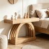 2-Tier Console Table Unique Arched Sofa Table behind the Couch Living Room Decorative Storage Cabinet Sideboard