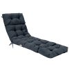 Outdoor Lounge Chaise Cushion with String Ties for Garden Poolside