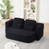 75'' 2-in-1 Foldable Sofa,Convertible Sleeper Foam Sofa Bed with Multi Functional Blanket, Corduroy Floor folding sofa bed