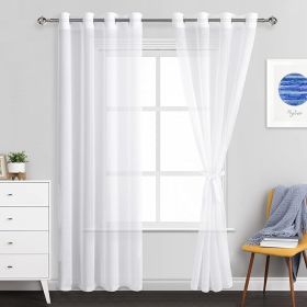 White Sheer Curtains Ã¢â‚¬â€œ 84 Inches Long