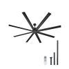 84 In Ceiling Fan without Light, 6-Speed Remote Control, Aluminum 8-Blade, Reversible DC Motor, Modern Low Profile Flush Mount Exterior Fan for Bedroo