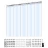 Clear PVC Strip Curtain, 96 in Height x 60 in Width x 0.08 in Thickness, 10 PCS Walk in Freezer Cooler Curtain Strips