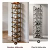 9 Layers Bamboo Shoe Rack Tall Narrow Vertical Organizer for Small Spaces Entryway Closet Corner Doorway 4 sold