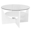 U Shaped Contemporary Coffee Table in White