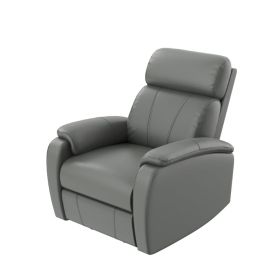 Power Recliner , Noranto Gray Faux leather electric sofa, two-button control, Living Room, Bedroom