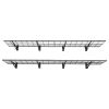 2-Tier Heavy Duty Wall Garage Shelving, 4 Pack 1 x 3 ft Steel Wall Mounted Shelving Unit