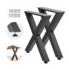 Table Legs, 29.5" H x 23.6" W Steel Furniture Legs, Modular Design, Easy Assembly, 2204 lbs Max Load Heavy Duty, for Home Office Desk