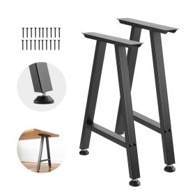 Table Legs, 29.1" H x 21.7" W Trapezoid Steel Furniture Legs, Modular Design, Easy Assembly, 2204 lbs Max Load Heavy Duty, Ideal for Home Office Desk