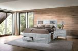 Ireland White Finish Queen Bed W/Storage