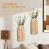 Pine Wood Set of 2 Wall Vases Ã¢â‚¬â€œ Farmhouse Wall Decor for Bedroom, Living Room